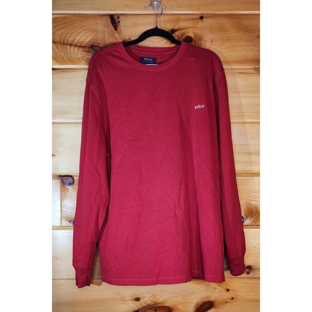Polo Ralph Lauren Waffle Knit Thermal Crew-Neck Red Men's XLarge